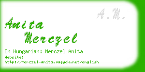 anita merczel business card